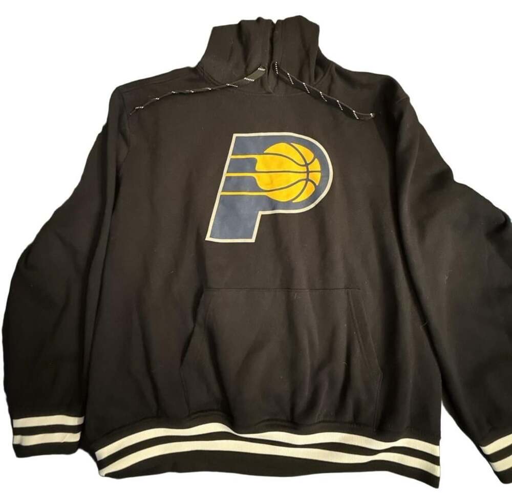 UNK NBA Indiana Pacers Hoodie Size 2XL Black Pullover Sweatshirt